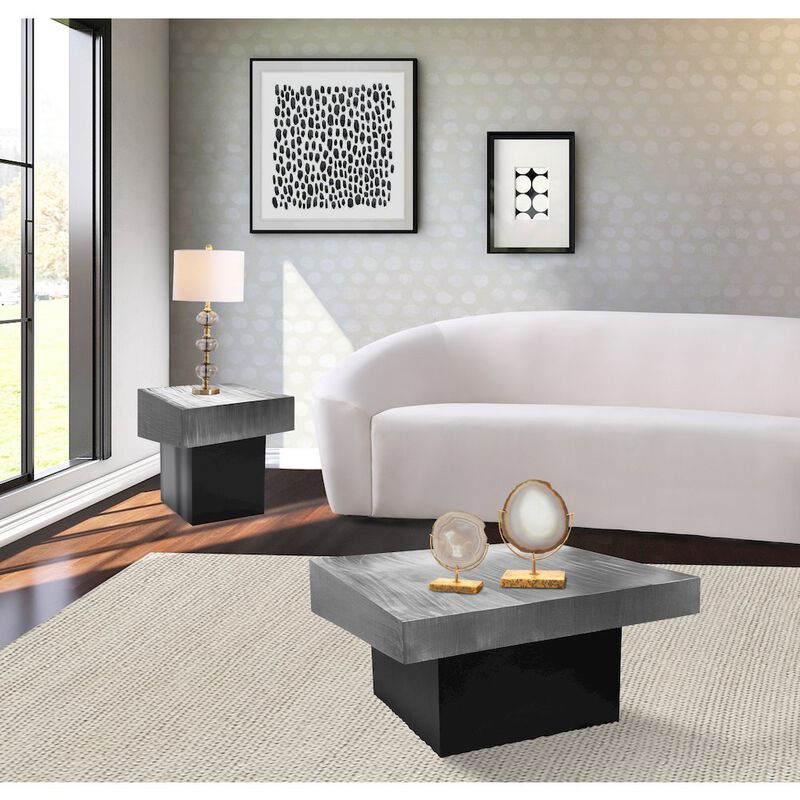 Meridian Furniture Palladium Silver Coffee Table