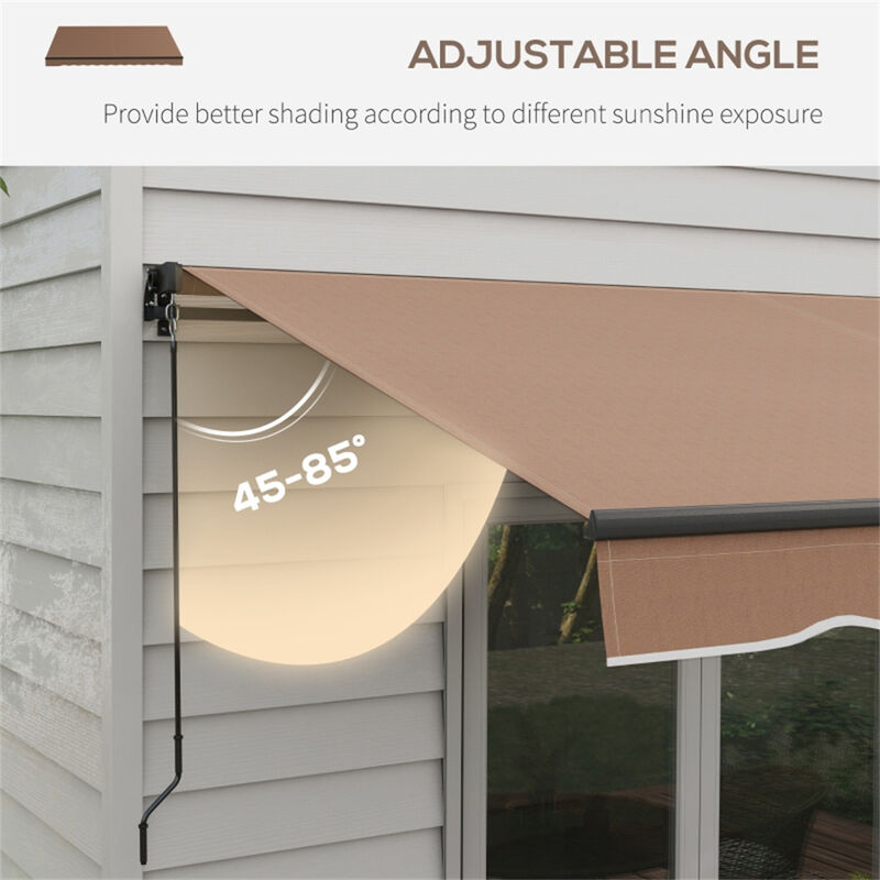 Outdoor Retractable Awning for Patio or Deck, Easy Installation and UV Protection image number 4