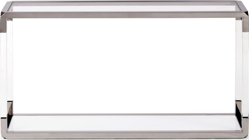 Jasper Console Table in Acrylic/White Glass/PSS