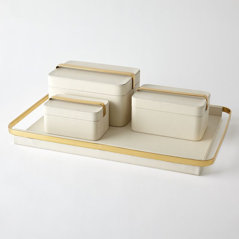Avery Large Serving Tray in Milk