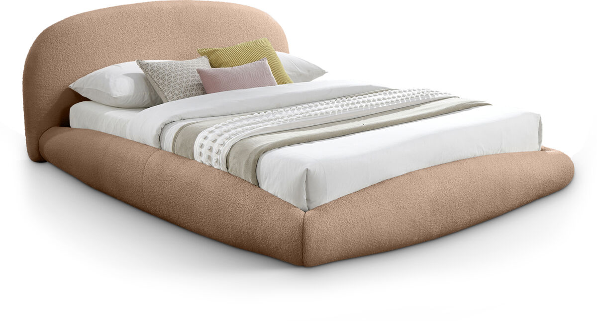 Meridian Furniture Genesis Beige Teddy Fabric King Bed