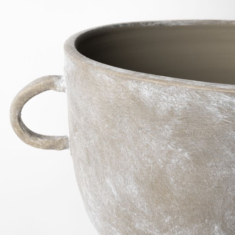 Decorative Abstract Cylinder Vase &ndash; Ceramic Table Vase for Dining, Coffee Table, or Entryway