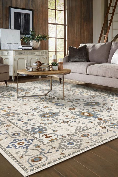 Ellington ELL10 Ivory 5'3" x 7'6" Rug