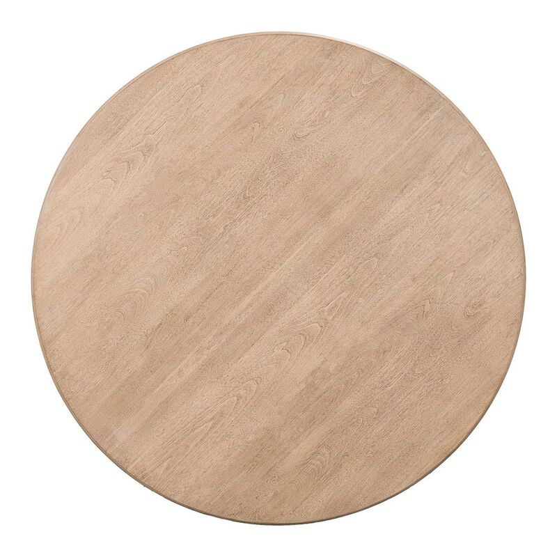 Liberty Furniture Living Room Round Cocktail Table Center Trestle - Barley Buff Birch Wood image number 4