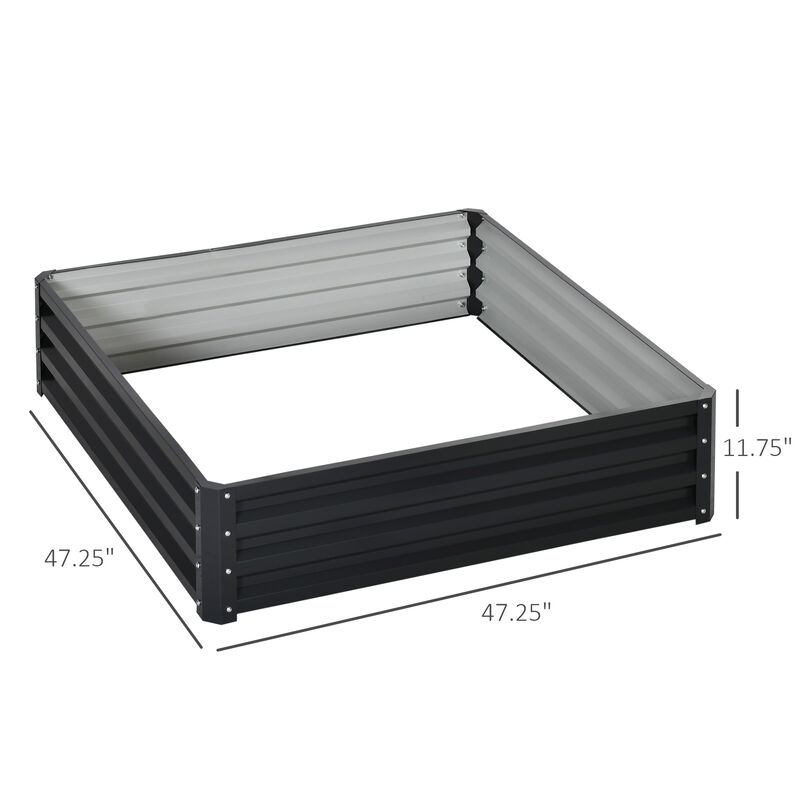 Hivvago 4' x 4' Garden Bed with Durable Metal Construction image number 2