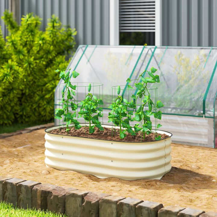 Hivvago Sturdy Galvanized Raised Bed for Small Gardens