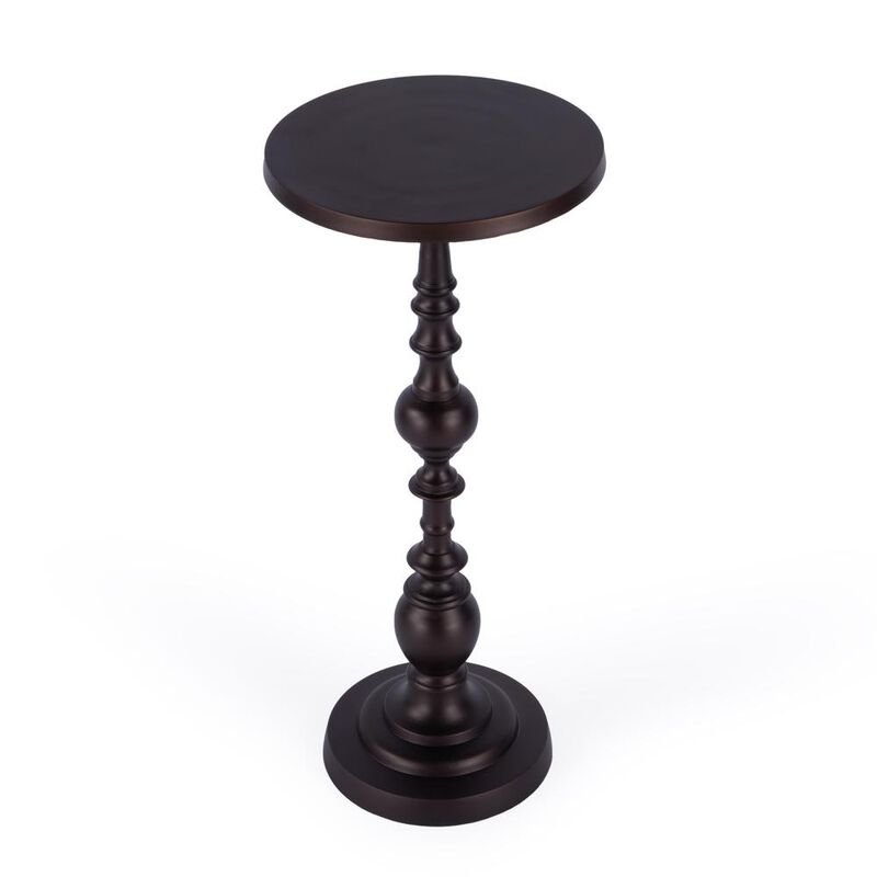 Butler Specialty Darien Outdoor Round Pedestal Side Table, Bronze