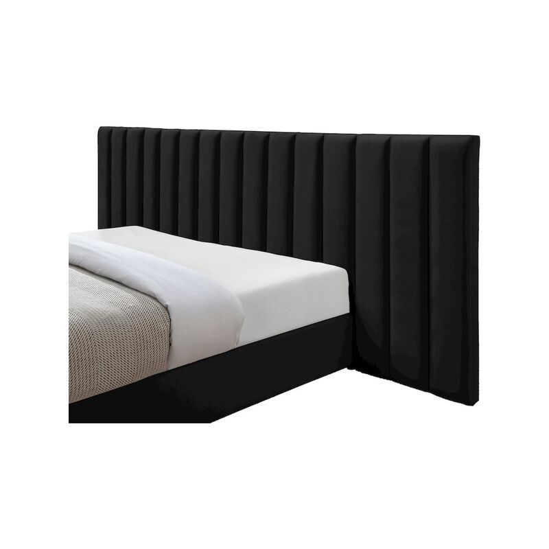 Meridian Furniture Pablo Black Velvet King Bed