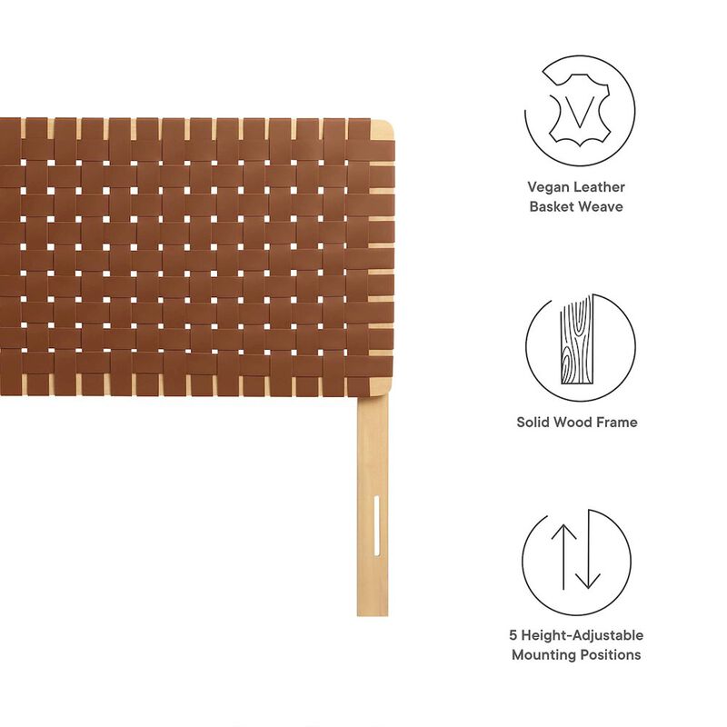 Sparta Weave Vegan Leather Full Headboard image number 2