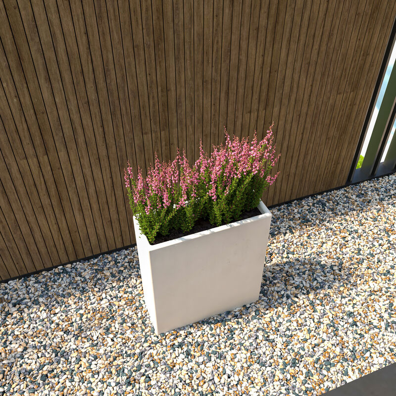 LeisureMod Thistle Series Poly Stone Planter image number 2