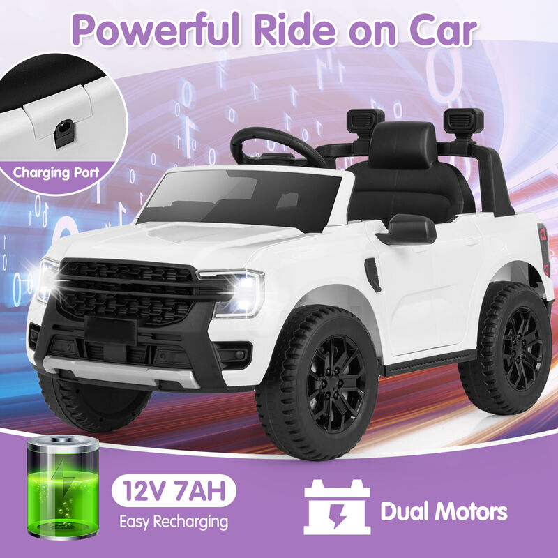 12V Ride On Electric Car for Kids with Music Remote Control and LED Lights image number 5