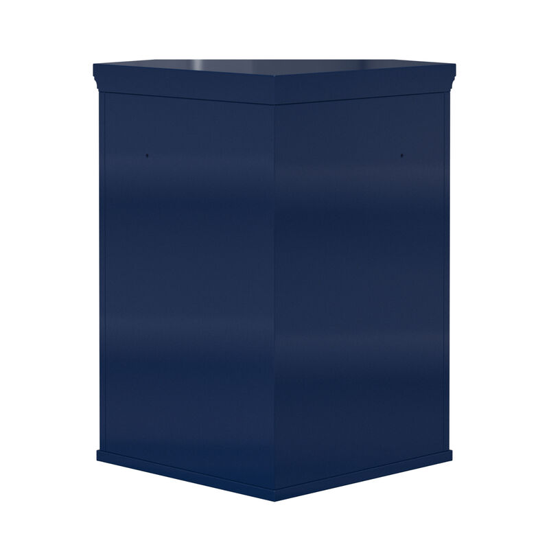 Teamson Home Glancy Removable Corner Wall Cabinet with Faux Louvered Door, Navy image number 6