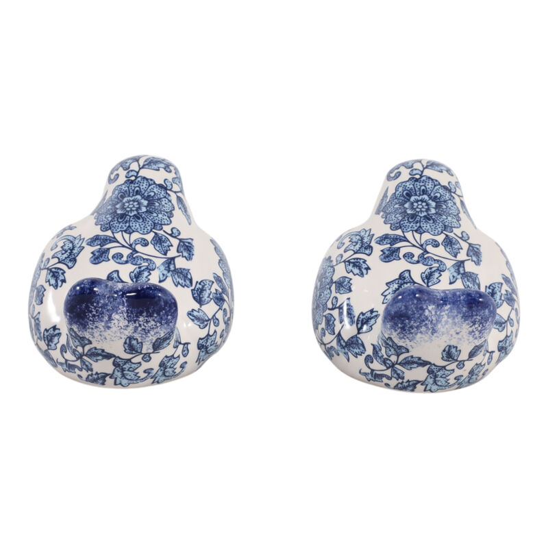 Set of 2 Chinoiserie Birds in Blue image number 3