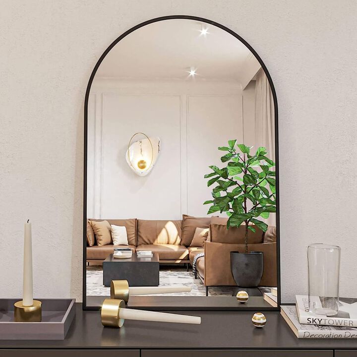 ELEMENT ACE 24x36 Inch Arched Wall Mirror with Shatterproof Film and Premium Anti-Rust Aluminum Frame for Modern Bathrooms