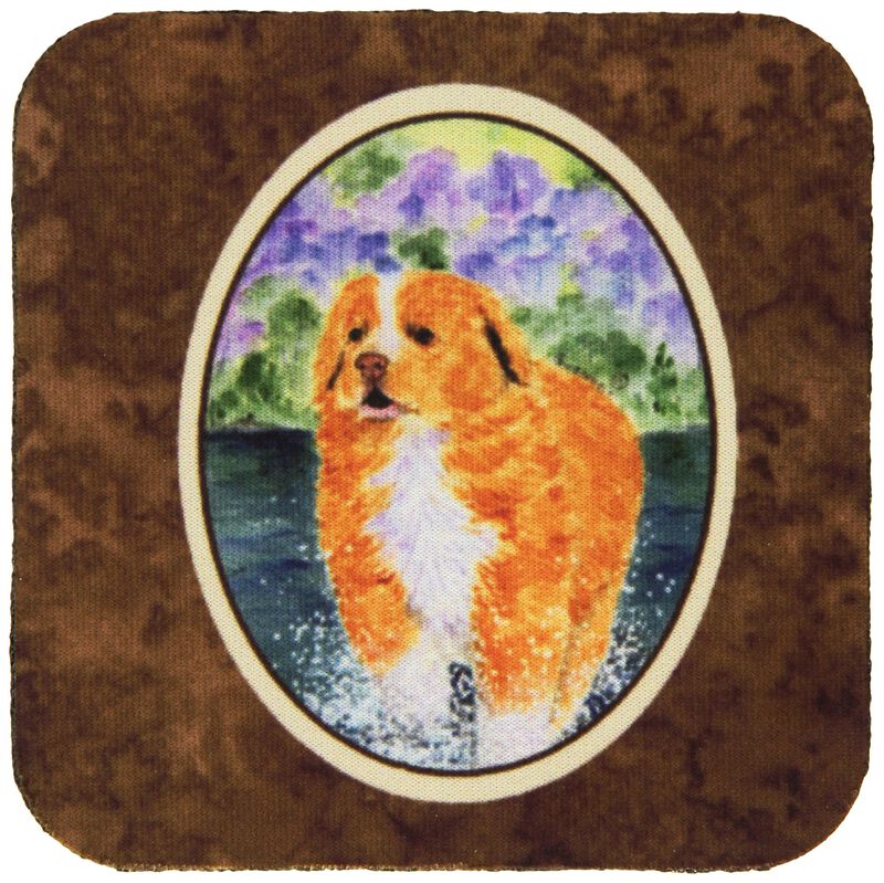 Caroline's Treasures SS8619FC Nova Scotia Duck Toller Foam Coasters (Set of 4), 3.5 H x 3.5 W, Multicolor image number 0