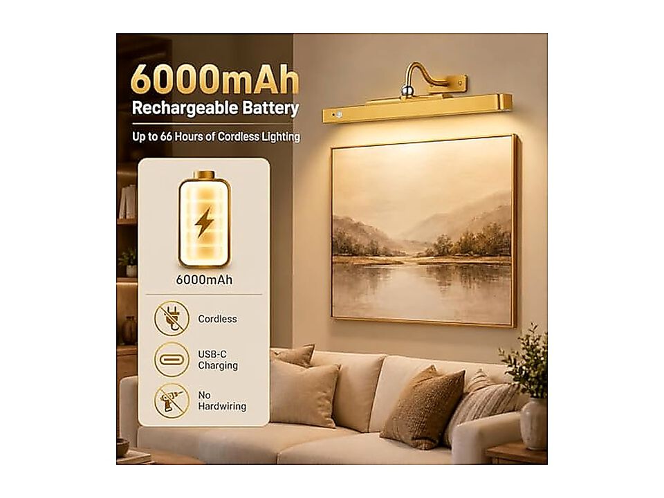 16 Lights Wall Motion Sensor 6000mAh Rechargeable Battery Art Light 3CCT Remote