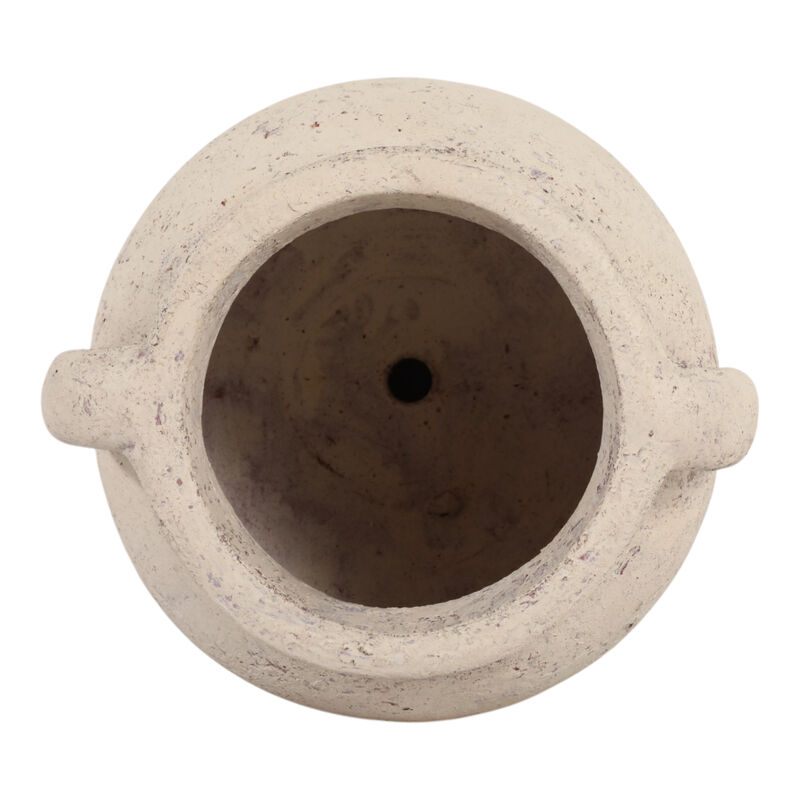 8x8" Terracotta Double Handle Vase, Ivory image number 5