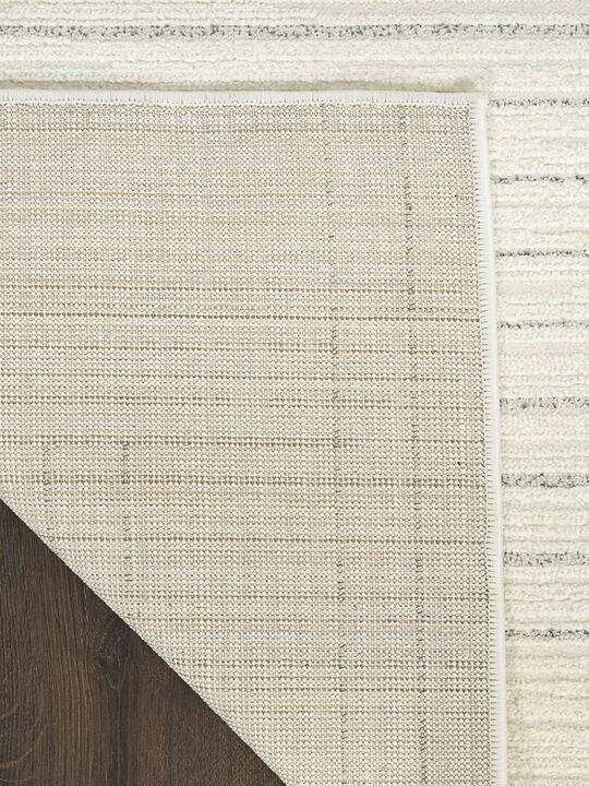 Ivory Hues IVH04 Ivory/Gray 3'11" x 5'11" Rug