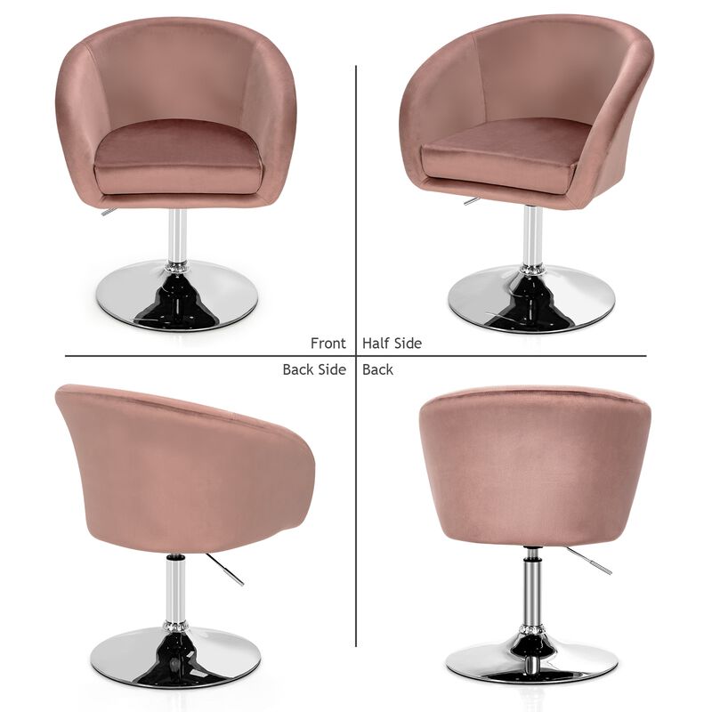 360-Degree Swivel Accent Chair with Round-Back
