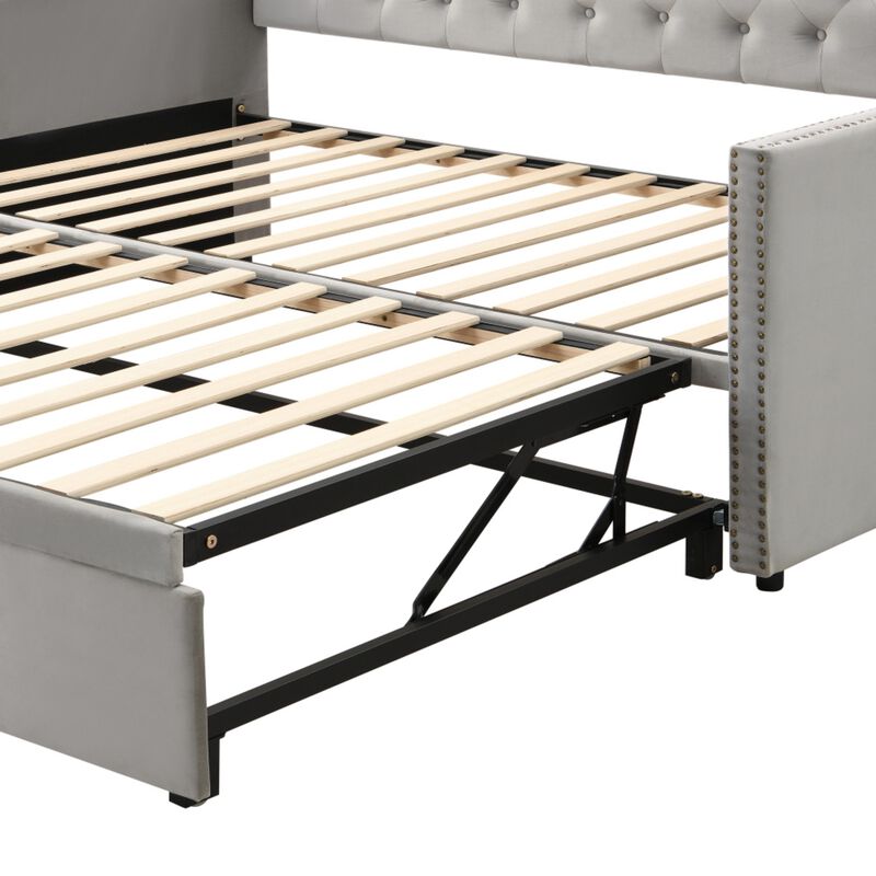 Musvi Pop Up Trundle Upholstered Daybed image number 8