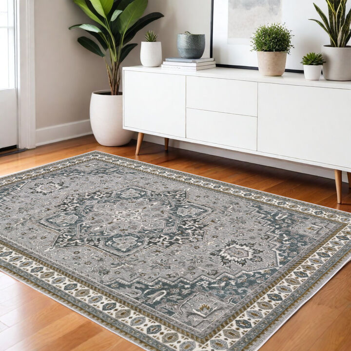 HomeRoots Medallion Area Rug