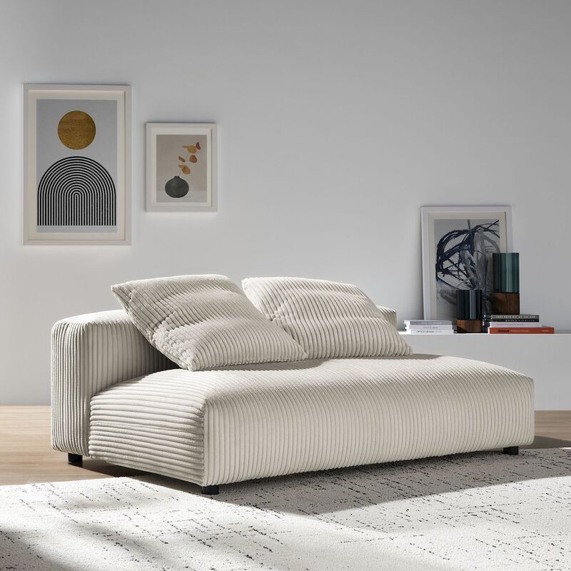 Modway Solace Modular Upholstered Fabric Armless Loveseat