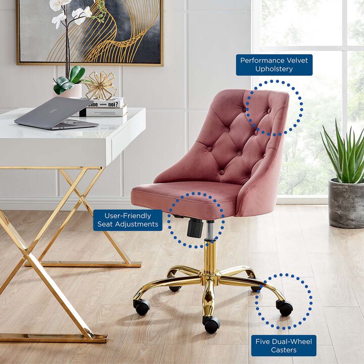 Modway Furniture - Distinct Tufted Swivel Performance Velvet Office Chair