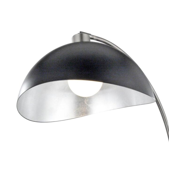 NOVA OF CALIFORNIA Luna Bella Table Lamp - Nickel/Matte Black/Silver Leaf