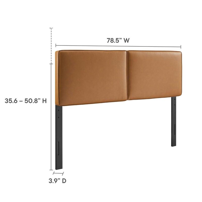Lindee Vegan Leather King Headboard image number 2