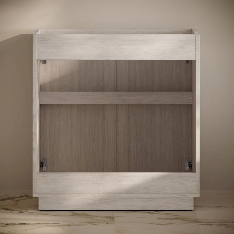 St. Tropez 36" Freestanding Bathroom Vanity Cabinet without Top in White Oak image number 3
