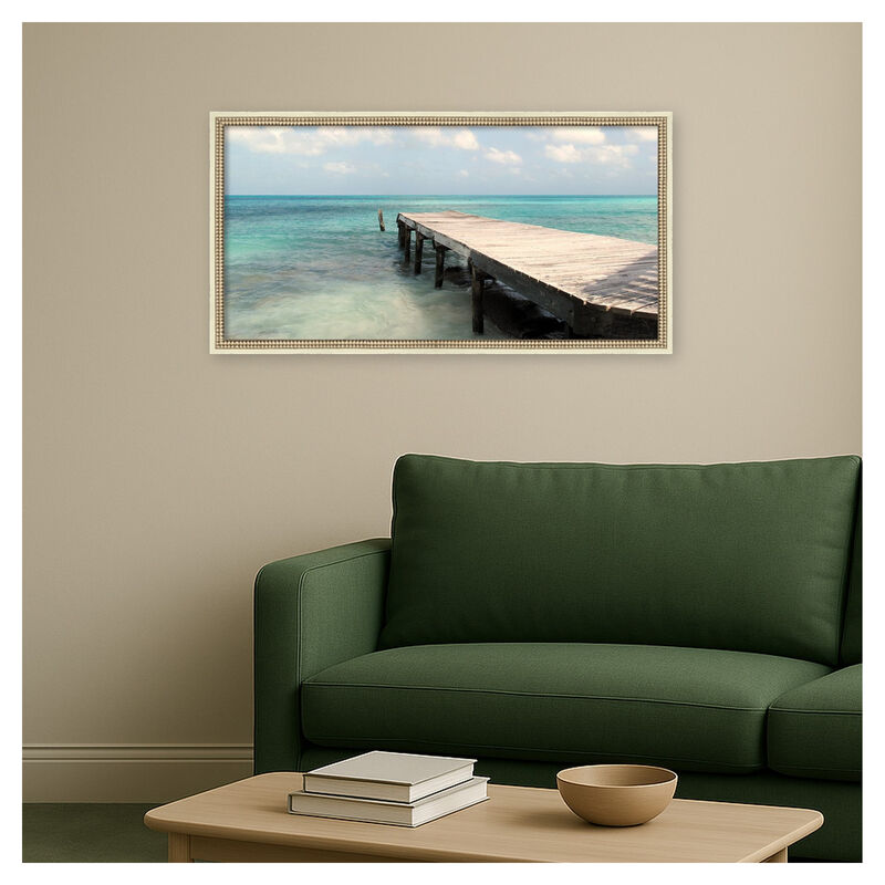 Summer Pier by Danny Singh Framed Canvas Wall Art image number 3