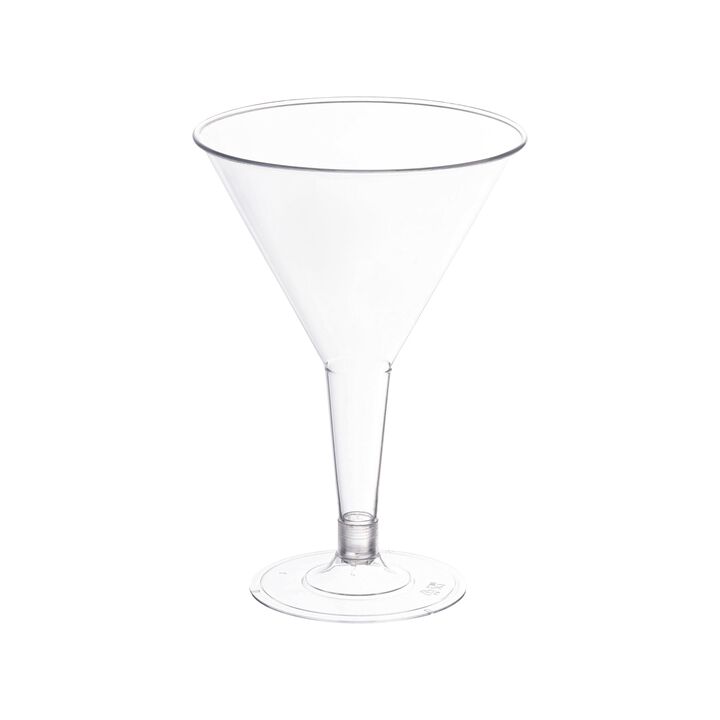 6 oz. Clear Plastic Martini Glasses (192 Glasses)