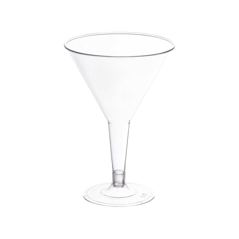 6 oz. Clear Plastic Martini Glasses (192 Glasses) image number 0