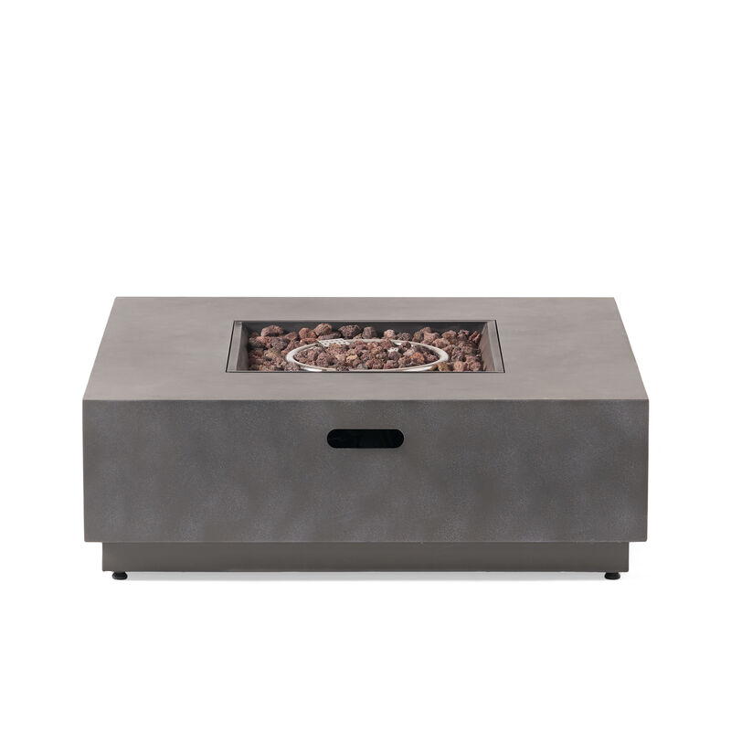 Christopher Knight Home Wellington Outdoor 50,000 BTU Square Iron Fire Pit Table image number 0