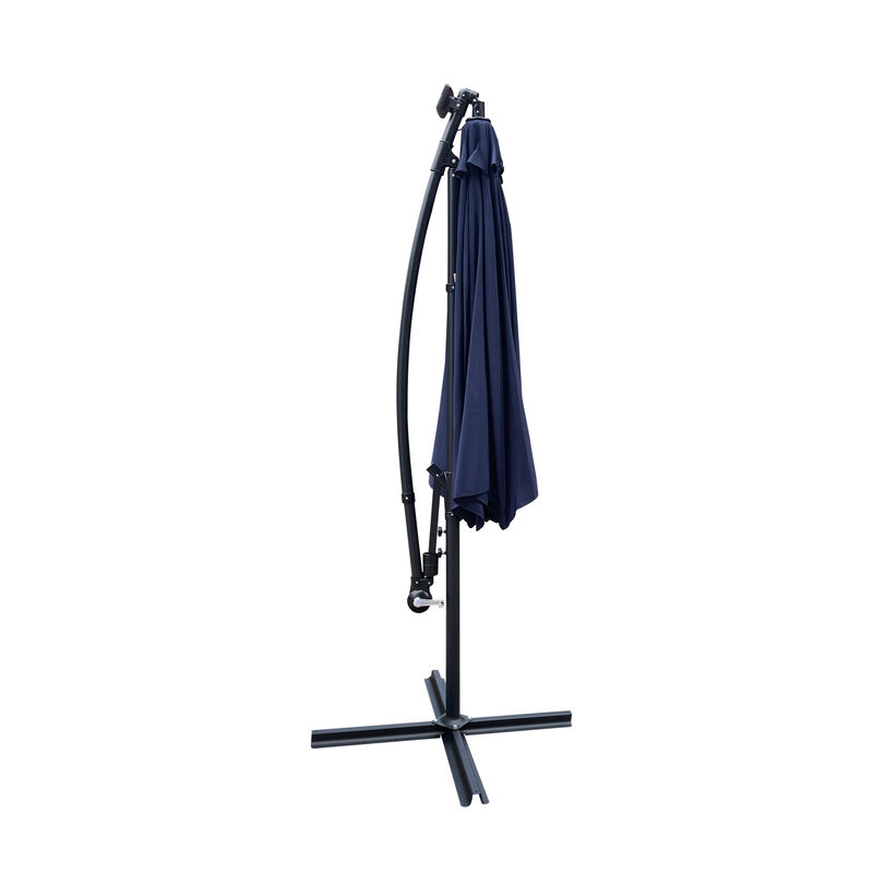 Streamdale 10ft LED Solar Patio Umbrella with Crank and Cross Base image number 7