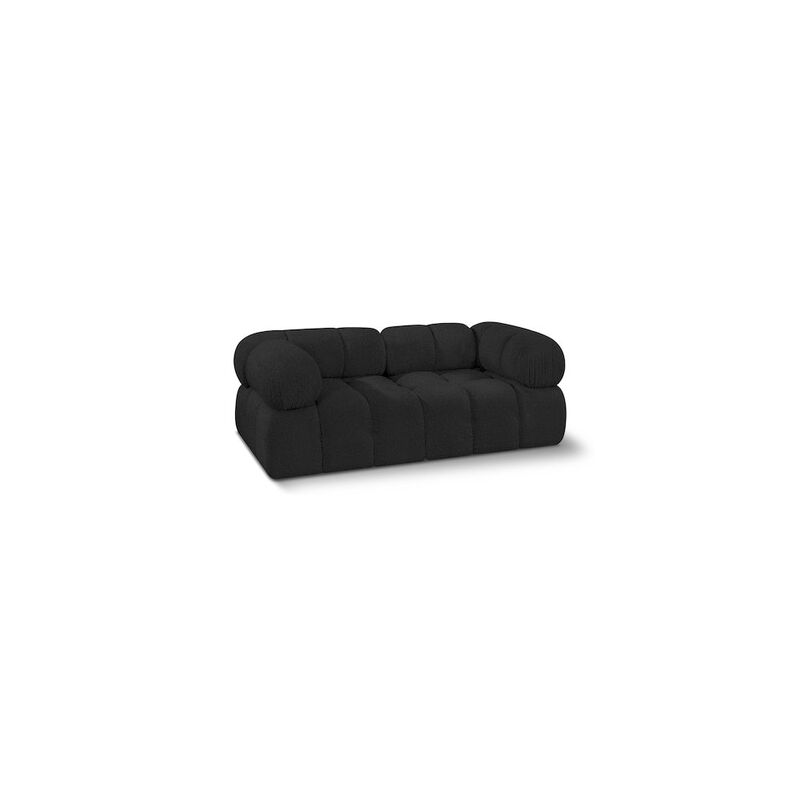 Meridian Furniture Ames Black Boucle Fabric Modular Sofa