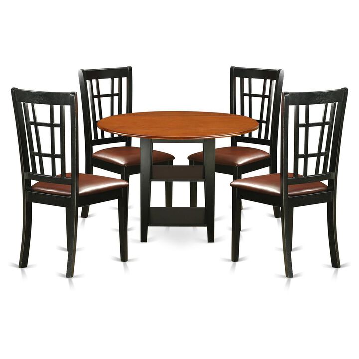 Dining Room Set Black & Cherry