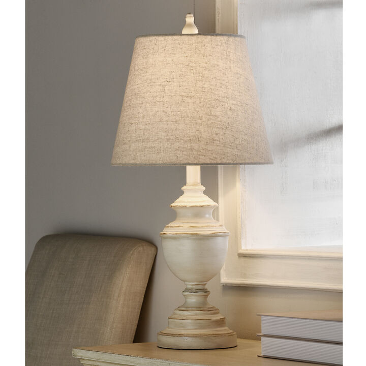 Old White Accent Table Lamp (Set of 2)