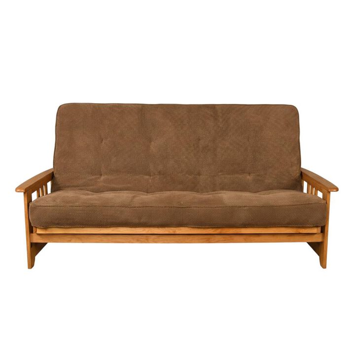 Phoenix Frame Queen-Butternut Finish-Marmont Mocha Mattress