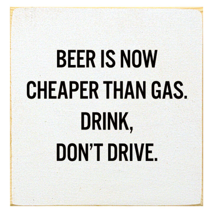 Funny Beer Quote Wooden Sign for Home Bar Man Cave Wall Decor