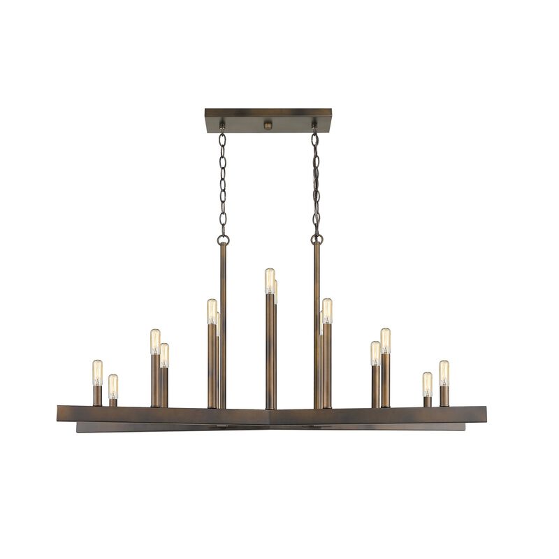 Hivvago Fallon 14-Light Oil-Rubbed Bronze Island Pendant