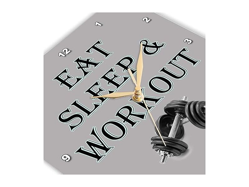 Eat Sleep Workout Gym Sport Popular Wall Clock 15 Inch Home Decor image number 3