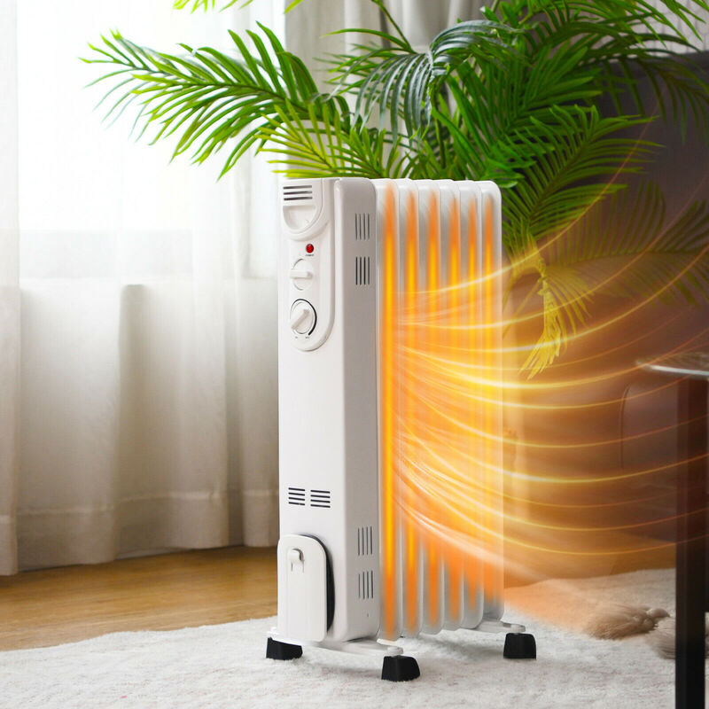 Electric Space Heater with 3 Heat Settings and Safe Protection