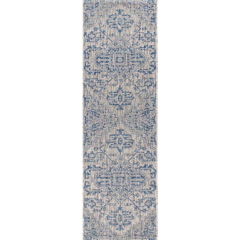 Estrella Bohemian Medallion Textured Weave Indoor/Outdoor Area Rug