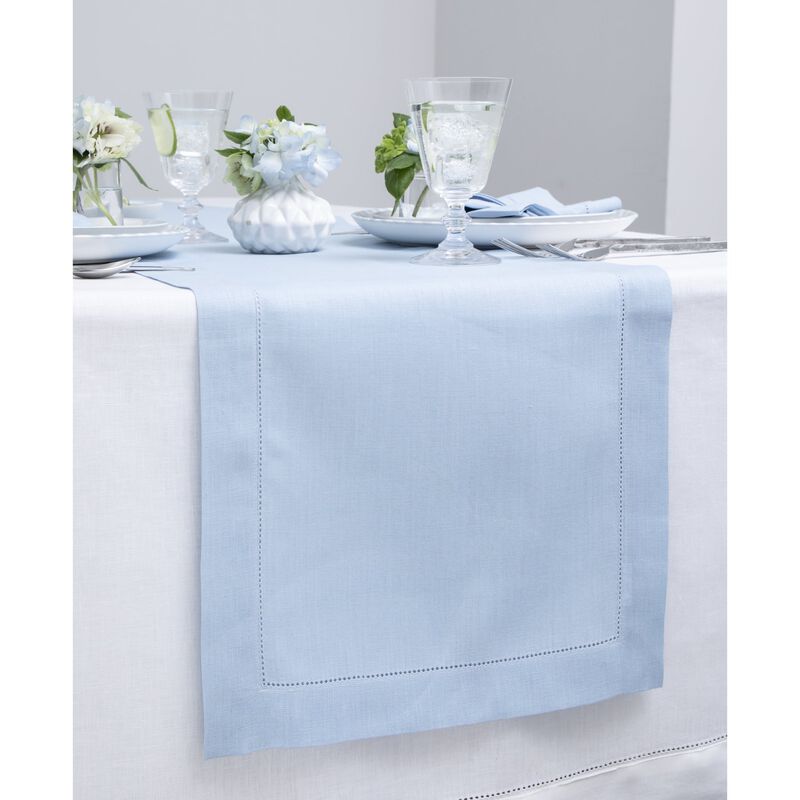 Linen Table Runner - Classic Hemstitch