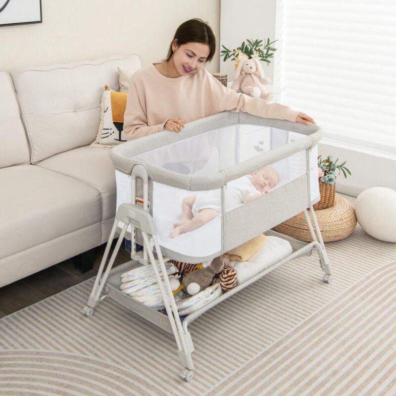 Hivvago Portable Bedside Sleeper for Baby with 7 Adjustable Heights