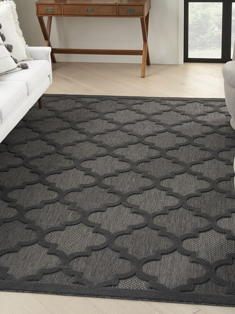Easy Care NES01 Charcoal/Black 10' x 14' Rug