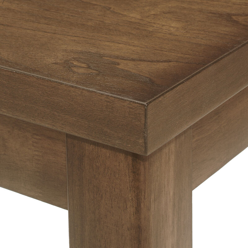 Kiyan Counter Height Dining Table, Brown Rubberwood, 59 Inch Rectangular