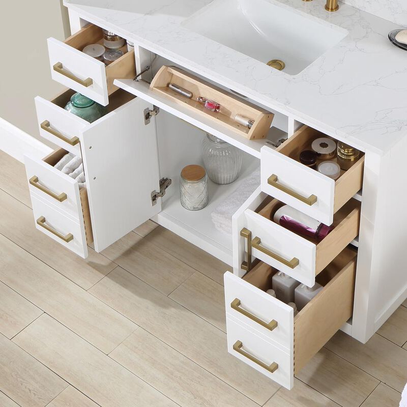 Altair 48 Single Bathroom Vanity in White without Mirror