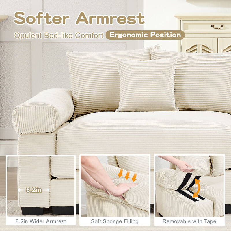 Meksik Oversized Cloud U‑Shape Modular Sectional Sofa image number 4